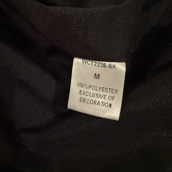 THML Black Blouse with Tassel Accents - Picture 4 of 6